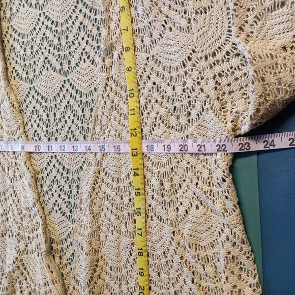 Katie Todd Womens 2X Crochet Asymmetrical Hem Lightweight  Wrap/Sweater/Cover-up - Picture 4 of 6